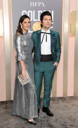 Naomi Scott, Adam Scott at arrivals for 80th Annual Golden Globe Awards - Arrivals, Beverly Hilton Hotel, Beverly Hills, CA January 10, 2023. Photo By: Elizabeth Goodenough Everett Collection at arrivals for 80th Annual Golden Globe Awards - Arrivals, Beverly Hilton Hotel, Beverly Hills, CA January 10, 2023. Photo By: Elizabeth Goodenough Everett Collection PUBLICATIONXNOTxINxCANxCHNxFRAxITAxJPNxNORxPOLxRUSxESPxUKxUSA