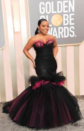 Quinta Brunson at arrivals for 80th Annual Golden Globe Awards - Arrivals, Beverly Hilton Hotel, Beverly Hills, CA January 10, 2023. Photo By: Elizabeth Goodenough Everett Collection at arrivals for 80th Annual Golden Globe Awards - Arrivals, Beverly Hilton Hotel, Beverly Hills, CA January 10, 2023. Photo By: Elizabeth Goodenough Everett Collection PUBLICATIONXNOTxINxCANxCHNxFRAxITAxJPNxNORxPOLxRUSxESPxUKxUSA