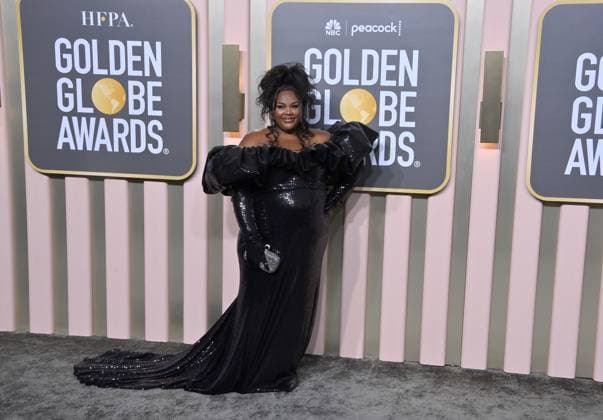 Nicole Byer arrives for the 80th annual Golden Globe Awards at the Beverly Hilton in Beverly Hills, California on Tuesday, January 10, 2023.  LAP20230110510 JIMxRUYMEN