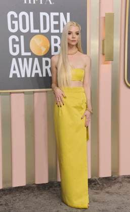 Anya Taylor-Joy at arrivals for 80th Annual Golden Globe Awards - Arrivals, Beverly Hilton Hotel, Beverly Hills, CA January 10, 2023. Photo By: Elizabeth Goodenough Everett Collection at arrivals for 80th Annual Golden Globe Awards - Arrivals, Beverly Hilton Hotel, Beverly Hills, CA January 10, 2023. Photo By: Elizabeth Goodenough Everett Collection PUBLICATIONXNOTxINxCANxCHNxFRAxITAxJPNxNORxPOLxRUSxESPxUKxUSA