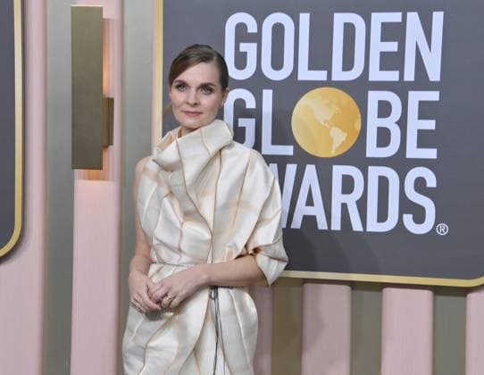 Hildur Guðnadóttir arrives for the 80th annual Golden Globe Awards at the Beverly Hilton in Beverly Hills, California on Tuesday, January 10, 2023.  LAP20230110545 JIMxRUYMEN