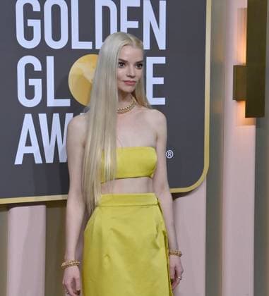 Anya Taylor-Joy arrives for the 80th annual Golden Globe Awards at the Beverly Hilton in Beverly Hills, California on Tuesday, January 10, 2023.  LAP20230110605 JIMxRUYMEN