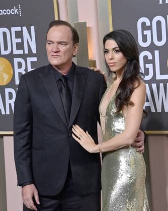 Quentin Tarantino and Daniella Pick arrive for the 80th annual Golden Globe Awards at the Beverly Hilton in Beverly Hills, California on Tuesday, January 10, 2023.  LAP20230110611 JIMxRUYMEN