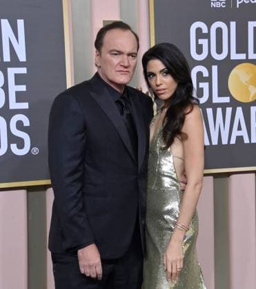 Quentin Tarantino and Daniella Pick arrive for the 80th annual Golden Globe Awards at the Beverly Hilton in Beverly Hills, California on Tuesday, January 10, 2023.  LAP20230110613 JIMxRUYMEN