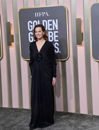 Sigourney Weaver arrives for the 80th annual Golden Globe Awards at the Beverly Hilton in Beverly Hills, California on Tuesday, January 10, 2023.  LAP20230110623 JIMxRUYMEN