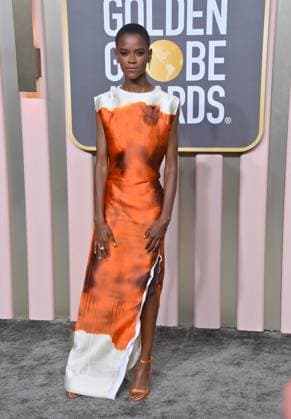 Letitia Wright arrives for the 80th annual Golden Globe Awards at the Beverly Hilton in Beverly Hills, California on Tuesday, January 10, 2023.  LAP20230110632 JIMxRUYMEN