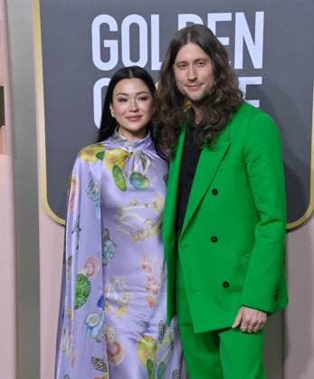 Serena Göransson and Ludwig Göransson arrive for the 80th annual Golden Globe Awards at the Beverly Hilton in Beverly Hills, California on Tuesday, January 10, 2023.  LAP20230110636 JIMxRUYMEN