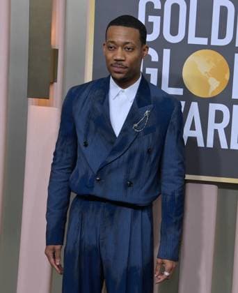 Tyler James Williams arrives for the 80th annual Golden Globe Awards at the Beverly Hilton in Beverly Hills, California on Tuesday, January 10, 2023.  LAP20230110644 JIMxRUYMEN