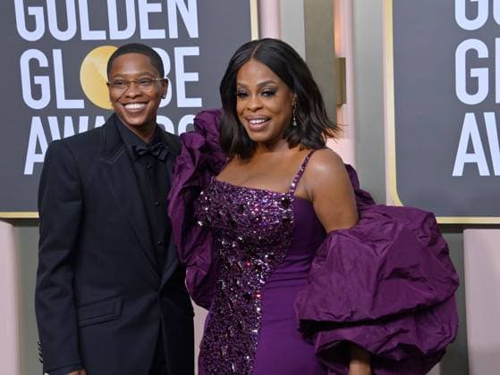 Jessica Betts and Niecy Nash arrive for the 80th annual Golden Globe Awards at the Beverly Hilton in Beverly Hills, California on Tuesday, January 10, 2023.  LAP20230110653 JIMxRUYMEN