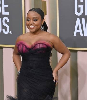 Quinta Brunson arrives for the 80th annual Golden Globe Awards at the Beverly Hilton in Beverly Hills, California on Tuesday, January 10, 2023.  LAP20230110661 JIMxRUYMEN