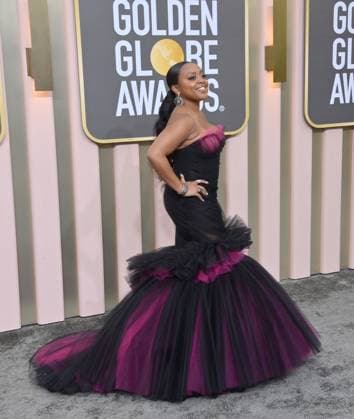 Quinta Brunson arrives for the 80th annual Golden Globe Awards at the Beverly Hilton in Beverly Hills, California on Tuesday, January 10, 2023.  LAP20230110667 JIMxRUYMEN