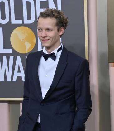 Felix Kammerer arrives for the 80th annual Golden Globe Awards at the Beverly Hilton in Beverly Hills, California on Tuesday, January 10, 2023.  LAP20230110716 JIMxRUYMEN