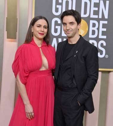 Lucia Aniello and Paul W. Downs arrive for the 80th annual Golden Globe Awards at the Beverly Hilton in Beverly Hills, California on Tuesday, January 10, 2023.  LAP20230110720 JIMxRUYMEN