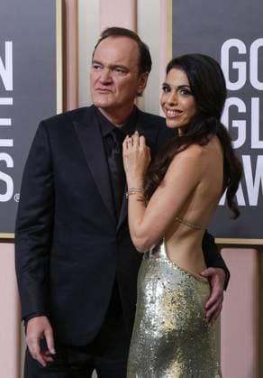 January 10, 2023, Beverly Hills, California, USA: Quentin Tarantino and Daniella Pick on the red carpet at the 80th Annual Golden Globe Awards at The Beverly Hilton on January 10, 2023 in Beverly Hills, California. BNS PI Beverly Hills USA - ZUMAp124 20230110_zaa_p124_084 Copyright: xBURTxHARRISx
