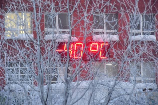 Bilder des Jahres 2023, News 01 Januar News Themen der Woche KW02 RUSSIA, KRASNOYARSK REGION - JANUARY 10, 2023: Temperatures drop as low as -45C -49F in Norilsk, 1,500km north of Krasnoyarsk. Denis Kozhevnikov TASS  56769808