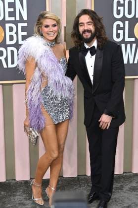 Heidi Klum with husband Tom Kaulitz at the 80 Golden Globe Awards at the Beverly Hilton Hotel Beverly Hills, 10 01 2023. Foto:xD.xBedrosianx xFuturexImage