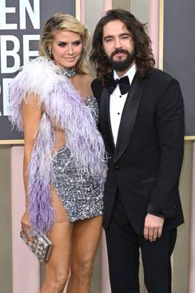 Heidi Klum with husband Tom Kaulitz at the 80 Golden Globe Awards at the Beverly Hilton Hotel Beverly Hills, 10 01 2023. Foto:xD.xBedrosianx xFuturexImage