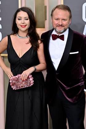 Rian Johnson with wife Karina Longworth at the 80 Golden Globe Awards at the Beverly Hilton Hotel Beverly Hills, 10 01 2023. Foto:xD.xBedrosianx xFuturexImage