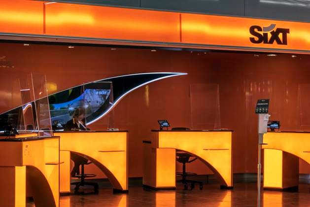 Car rental from Sixt at Stuttgart Airport 10 01 2023 Stuttgart, Baden Württemberg, Germany