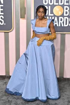 Ayo Edebiri at the 80 Golden Globe Awards ceremony at the Beverly Hilton Hotel Beverly Hills, 10 01 2023. Foto:xD.xBedrosianx xFuturexImage