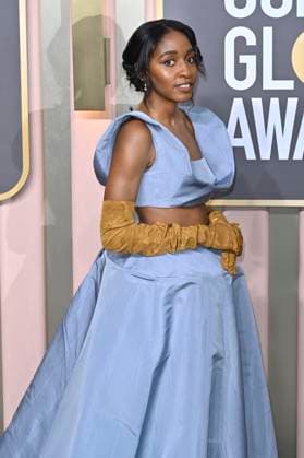 Ayo Edebiri at the 80 Golden Globe Awards ceremony at the Beverly Hilton Hotel Beverly Hills, 10 01 2023. Foto:xD.xBedrosianx xFuturexImage