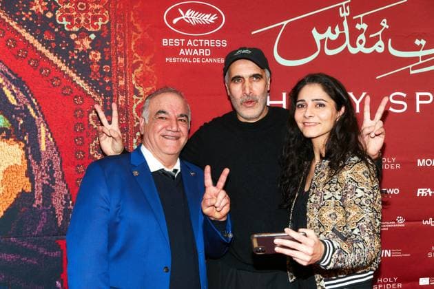 Premiere of Holy Spider in Berlin Cast and crew with Pegah Ferydoni and Mehdi Bajestani on the red carpet at the premiere of Holy Spider at the Delphi Filmpalast am Zoo in Berlin Copyright: xEventpressxGolejewskix