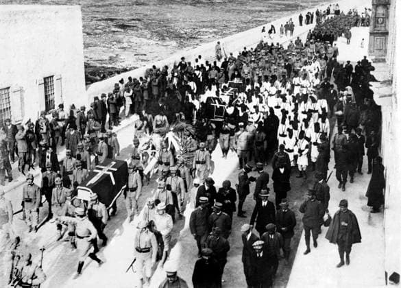 RECORD DATE NOT STATED Italo-turkish war. tripolitania. funeral. 1912 01 02 1910 972_33_W268959