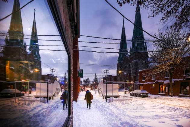 January 14, 2023, Montreal, Quebec, Canada: Snowstorm to Montreal, Montrealers woke up on this Friday the 13th to another blast of winter weather. It made getting around quite the challenge. Montreal Canada - ZUMAs278 20230114_zip_s278_004 Copyright: xSerkanxSenturkx