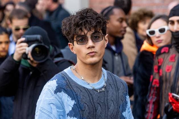 January 14, 2023, Milano, Italy, Italy: Nic Kaufmann is seen at Fendi show during Milan Fashion Week Menswear Fall Winter 2023 2024 in Milano Milano Italy - ZUMAs197 20230114_zaa_s197_456 Copyright: xMairoxCinquettix