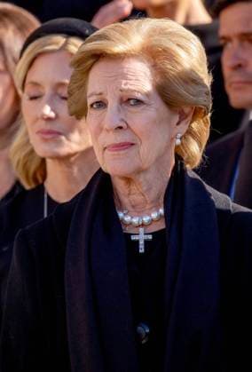 16-01-2023 Greece Funeral of former King Constantine II at the Metropolis Cathedral of Athen and burried near the graves of his ancestrors at the Tatoi former royal palace Greece former King Constantine II died at the age of 82 on 10 January 2023. Queen Anne-Marie and Marie Chantal Miller Â  Copyright: xPPEx