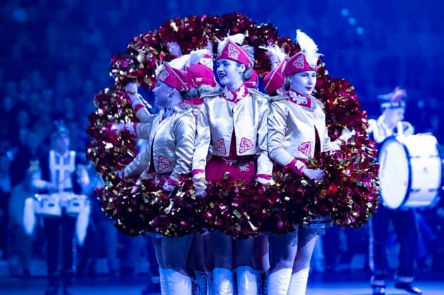 Leipzig, Germany 15 January 2023 Music Parade Leipzig 2023 Europes largest tour of military and brass music makes a stop in Leipzig In the picture International Fanfare Showorchestra Baltic Countries Quarterback IImmobilien Arena Sachsen Copyright: xFotostandx xBallaschx