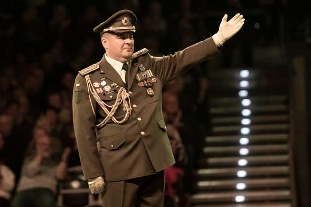 Leipzig, Germany 15 January 2023 Music Parade Leipzig 2023 Europes largest tour of military and brass music makes a stop in Leipzig In the picture military orchestra of the State Special Forces of the Ministry of Defense from Chernihiv Ukraine quarterback IImmobilien Arena Sachsen Copyright: xFotostandx xBallaschx