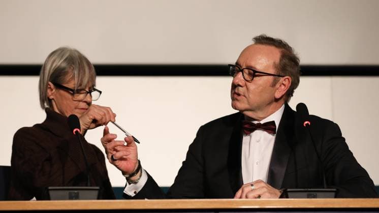 January 16, 2023, Turin, Piedmont, Italy: Amid a string of sexual misconduct accusations, Oscar-winning actor KEVIN SPACEY makes his first voluntary public appearance in 5 years by attending a special screening of AMERICAN BEAUTY at the Cinema Massimo in front of a sold out crowd in Turin, Italy Turin Italy - ZUMAc179 20230116_zep_c179_086 Copyright: xMickaelxChavetx