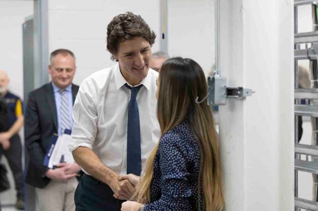 January 17, 2023, Windsor, Ontario, Canada: Prime Minister Justin Trudeau tours the University of Windsor in Windsor, Ont. on Tuesday, January 17, 2023. Windsor Canada  - ZUMAc35_ 20230117_zaf_c35_045 Copyright: xNicolexOsbornex