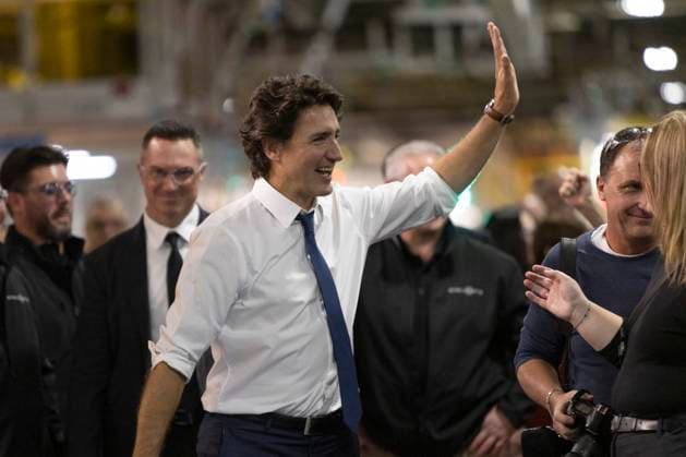 News Bilder des Tages January 17, 2023, Windsor, Ontario, Canada: Prime Minister Justin Trudeau tours the Stellantis Windsor (Chrysler) Assembly plant in Windsor, Ont., Tuesday, January 17, 2023. Windsor Canada  - ZUMAc35_ 20230117_zaf_c35_102 Copyright: xNicolexOsbornex