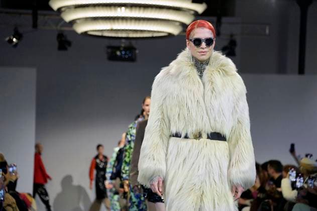 Model at the Marcel Ostertag Fashion Show at the Berlin Fashion Week Autumn Winter 2023 at the Bolle Festsälen Berlin, 17 01 2023 Foto:xF.xKernx xFuturexImage