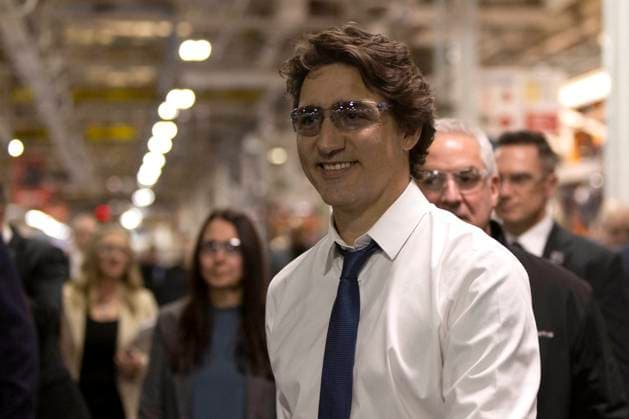 January 17, 2023, Windsor, Ontario, Canada: Prime Minister Justin Trudeau tours the Stellantis Windsor (Chrysler) Assembly plant in Windsor, Ont., Tuesday, January 17, 2023. Windsor Canada  - ZUMAc35_ 20230117_zaf_c35_113 Copyright: xNicolexOsbornex
