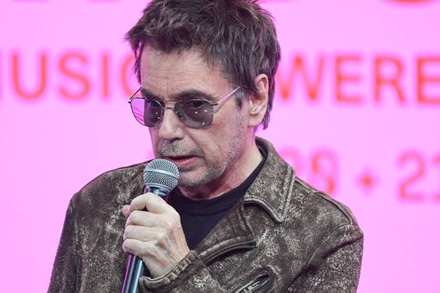 Jean Michel Jarre, parrain du nouveau Midem - Le nouveau Midem, le celebre salon professionnel international dedie a la musique revient en 2023. Conference d ouverture Palais des Festivals et des Congres de Cannes, FRANCE. NEWS : Le nouveau Midem - Cannes - 19 01 2023 LionelUrman Panoramic 