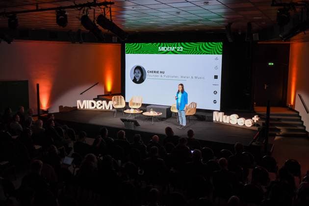 Le nouveau Midem, le celebre salon professionnel international dedie a la musique revient en 2023. Conference d ouverture Palais des Festivals et des Congres de Cannes, FRANCE. NEWS : Le nouveau Midem - Cannes - 19 01 2023 LionelUrman Panoramic 