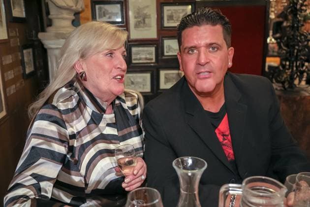 19 01 2023, Marchfelderhof Deutsch Wagram, Artists New Years Reception 2022, Lifetime Achievement Award Stage to Gerhard ERNST in picture Tony Wegas with mother Hilde, Artists New Years Reception 2022