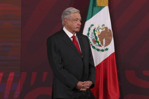 January 19, 2023, Mexico City, Mexico: MexicoÃ¢â‚¬â ¢s President, Andres Manuel Lopez Obrador, gestures during his speech at the daily briefing conference at National Palace. on January 19, 2023 in Mexico City, Mexico. Mexico City Mexico - ZUMAe321 20230120_zia_e321_015 Copyright: xIsmaelxRosas xEyepixxGroupx