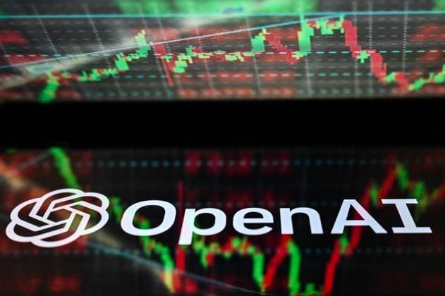 January 20, 2023, Poland: In this photo illustration, an OpenAI logo seen displayed on a smartphone with stock market exchange in the background. Poland - ZUMAs197 20230120_zab_s197_020 Copyright: xOmarxMarquesx