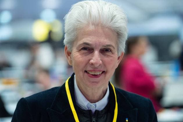 News Bilder des Tages Marie-Agnes STRACK-ZIMMERMANN, Vorsitzende Verteidigungsausschuss im Deutschen Bundestag, Landesparteitag der FDP Nordrhein-Westfalen, FDPNRW, in der Stadthalle Bielefeld am 21.01.2023, *** Marie Agnes STRACK ZIMMERMANN, Chairwoman of the Defense Committee in the German Bundestag, state party conference of the FDP North Rhine-Westphalia, FDPNRW, in the Stadthalle Bielefeld on 21 01 2023,