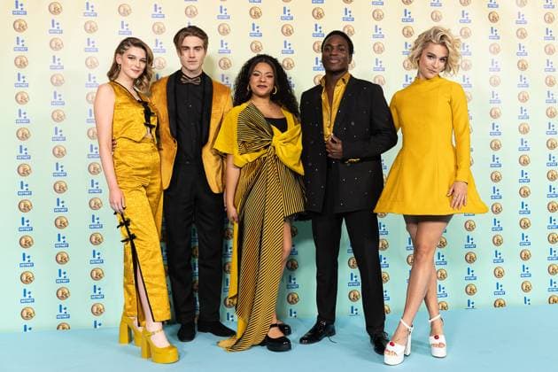 Like Me band pictured during the Gala van de Gouden K s award show, organized by Flemish children s television channel Ketnet, Saturday 21 January 2023 in Brussels.  JAMESxARTHURxGEKIERE 58601950
