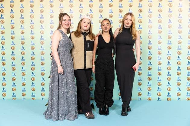 3Hz actors pictured during the Gala van de Gouden K s award show, organized by Flemish children s television channel Ketnet, Saturday 21 January 2023 in Brussels.  JAMESxARTHURxGEKIERE 58602107
