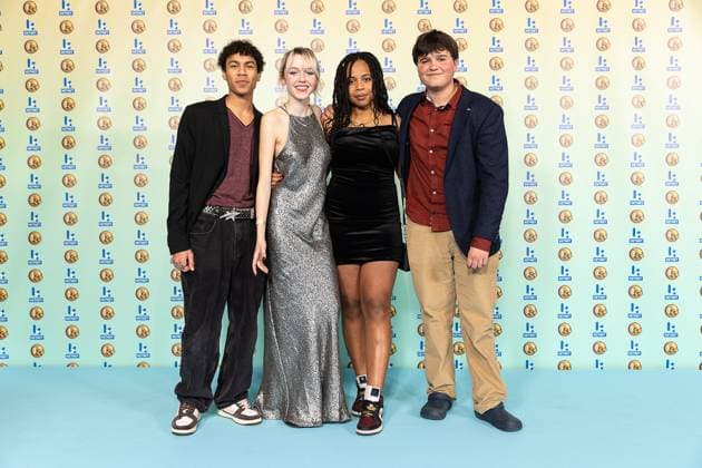 3Hz actors pictured during the Gala van de Gouden K s award show, organized by Flemish children s television channel Ketnet, Saturday 21 January 2023 in Brussels.  JAMESxARTHURxGEKIERE 58602337