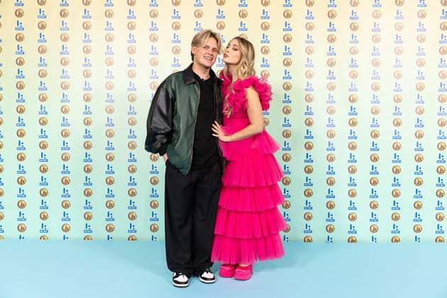 actress Steffi Mercie and friend Gerben Tuerlinckx pictured during the Gala van de Gouden K s award show, organized by Flemish children s television channel Ketnet, Saturday 21 January 2023 in Brussels.  JAMESxARTHURxGEKIERE 58604201