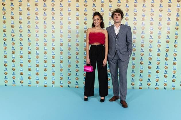 actress Naomi Janssens and actor Andres Doise of GameKeepers pictured during the Gala van de Gouden K s award show, organized by Flemish children s television channel Ketnet, Saturday 21 January 2023 in Brussels.  JAMESxARTHURxGEKIERE 58604426