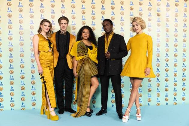Like Me band pictured during the Gala van de Gouden K s award show, organized by Flemish children s television channel Ketnet, Saturday 21 January 2023 in Brussels.  JAMESxARTHURxGEKIERE 58604440