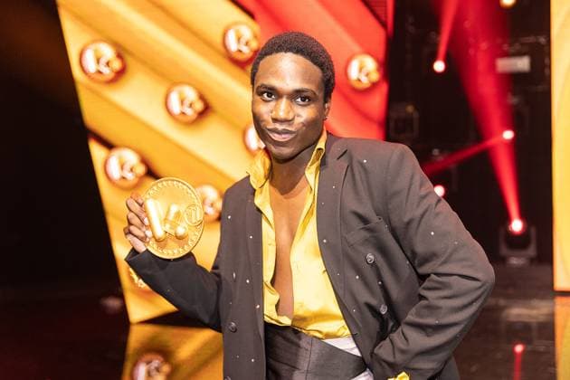 Francisco Schuster of Like Me band pictured during the Gala van de Gouden K s award show, organized by Flemish children s television channel Ketnet, Saturday 21 January 2023 in Brussels.  JAMESxARTHURxGEKIERE 58608446